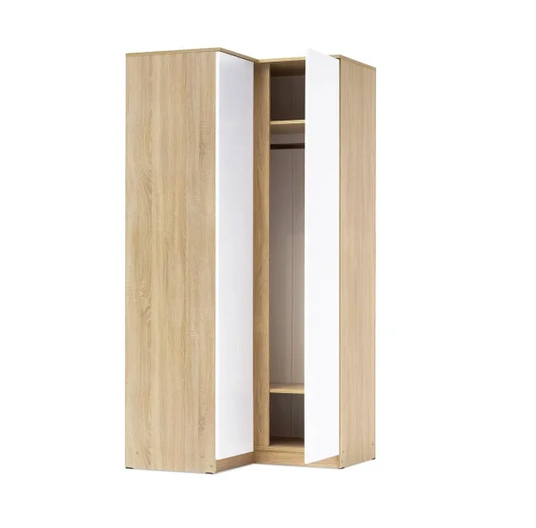 Шкаф угловой прямой Челси дуб сонома/белый глянец Шкаф угловой прямой Челси дуб сонома/белый глянец