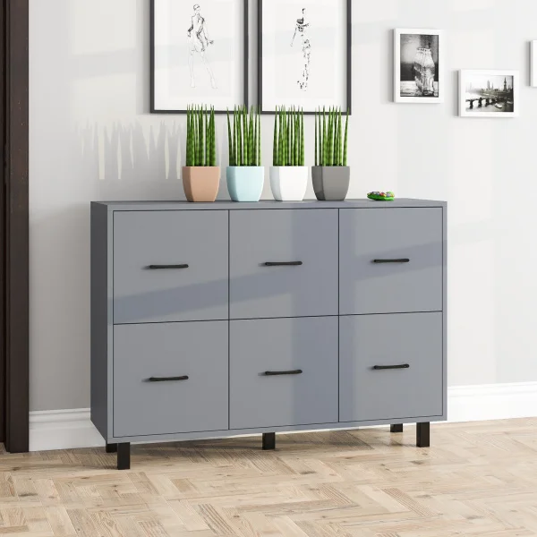 Комод 6 ящиков 127-1204 графит Комод 6 ящиков 127-1204 графит