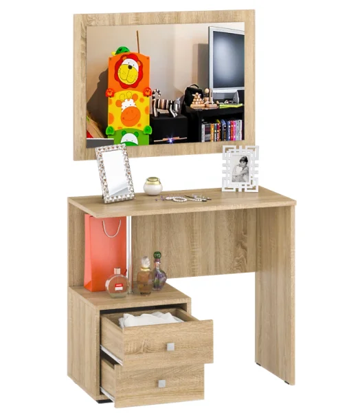 Стол косметический Камелия с зеркалом дуб сонома Стол косметический Камелия с зеркалом дуб сонома