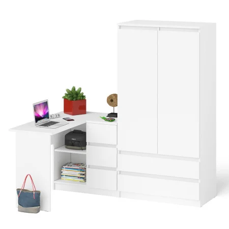 Комплект мебели Мори Стол компьютерный МС-16 + Шкаф МШ 900.1 белый