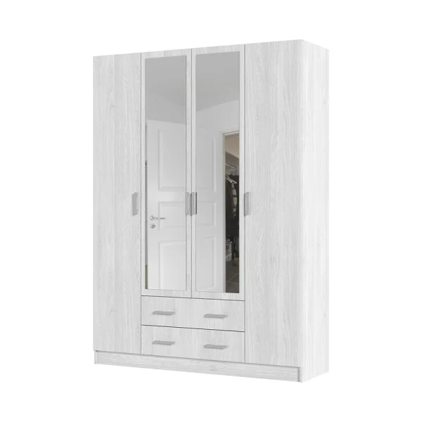 Шкаф 4-х створчатый Квадро ясень анкор светлый