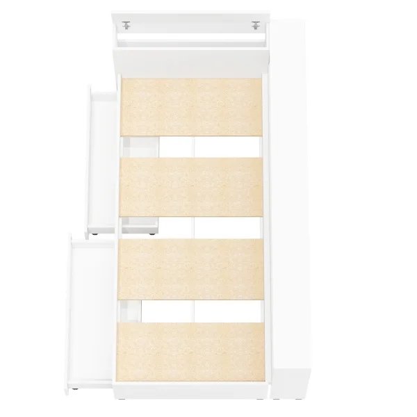 Кровать с ящиками 900 с прикроватным блоком Ксения белый Кровать с ящиками 900 с прикроватным блоком Ксения белый