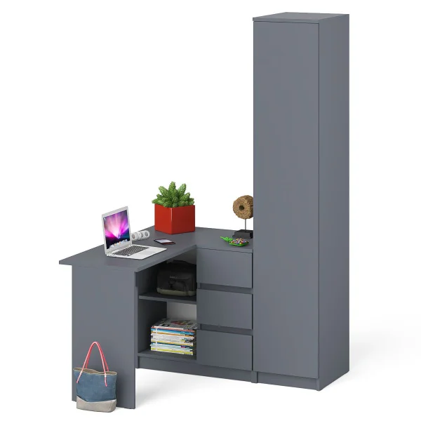 Комплект Мори Стол компьютерный МС-16 + Пенал МШ 400.1 графит