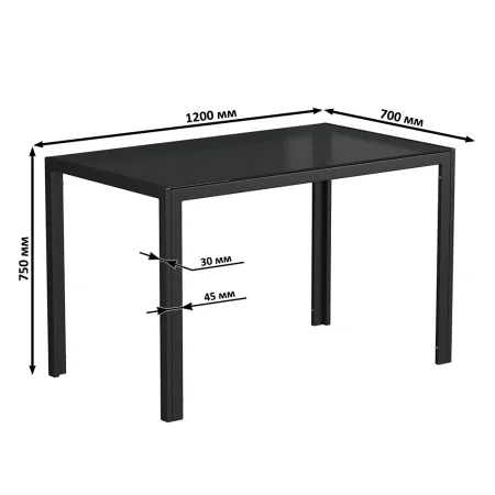 Обеденный стол DT-1481 черный