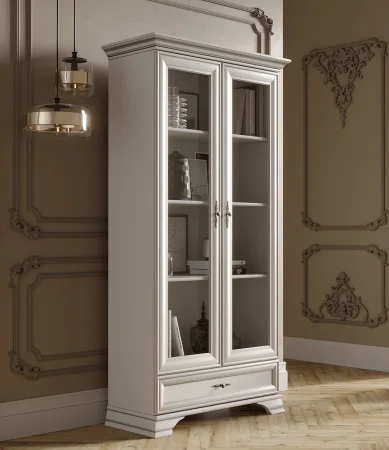 Шкаф-витрина Кентаки REG2W1S белый