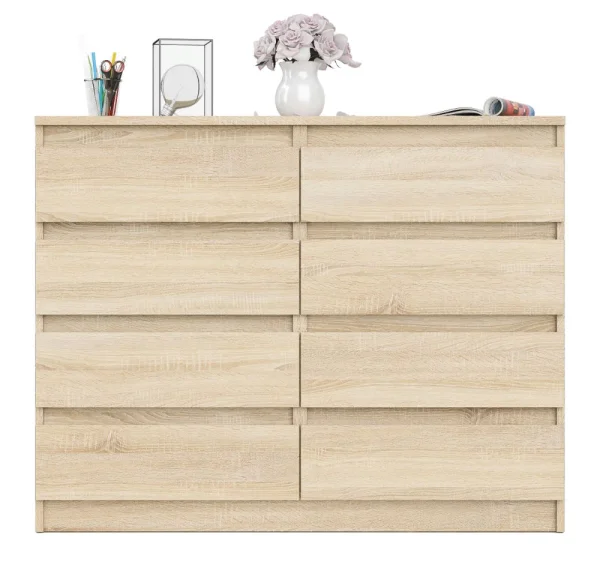 Комод восемь выдвижных ящиков МК 1200.8 дуб сонома Комод восемь выдвижных ящиков МК 1200.8 дуб сонома