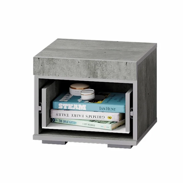 Прикроватная тумба Инстайл ТБ-23 бетон/белый Прикроватная тумба Инстайл ТБ-23 бетон/белый