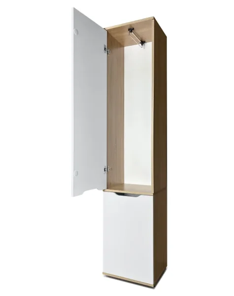 Шкаф пенал со штангой №31 дуб сонома/белый