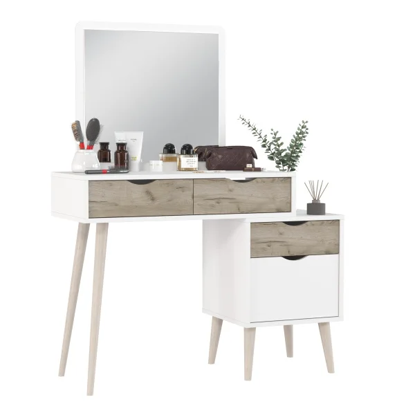 Трюмо 4-25910 белый/дуб крафт серый Трюмо 4-25910 белый/дуб крафт серый