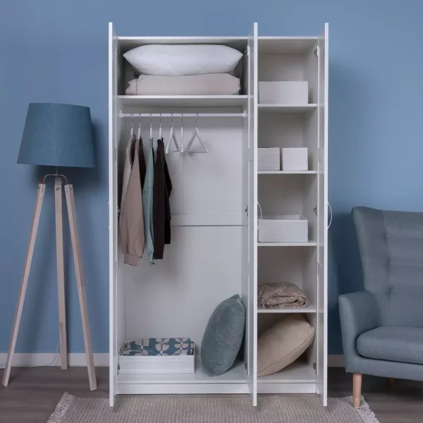 Шкаф Пегас 3 двери сборные белый