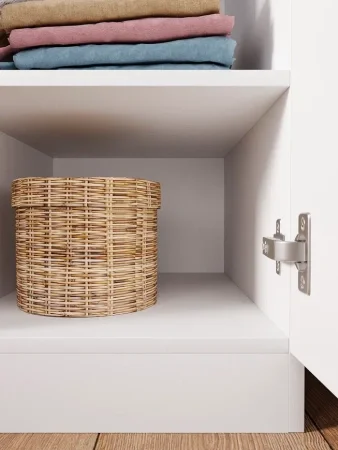 Шкаф Мори МШ 400.1 белый (с полками)