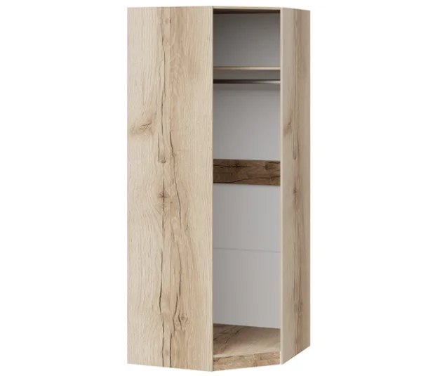 Шкаф угловой с 1-ой глухой дверью дуб делано/белый глянец Шкаф угловой с 1-ой глухой дверью дуб делано/белый глянец