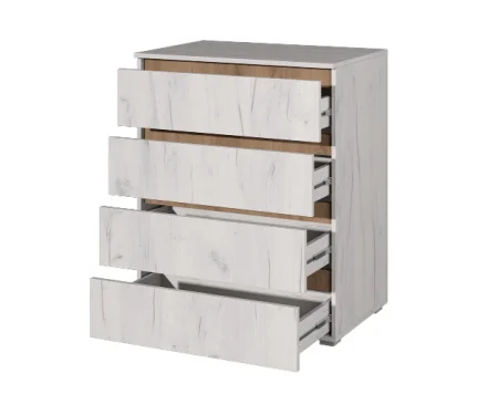 Комод Лиана дуб крафт белый/дуб крафт золотой