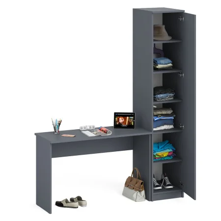 Комплект Мори Стол письменный МСП 1200.1 + Пенал МШ 400.1 графит