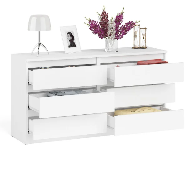 Комод на шесть ящиков МК 1380.6 белый Комод на шесть ящиков МК 1380.6 белый