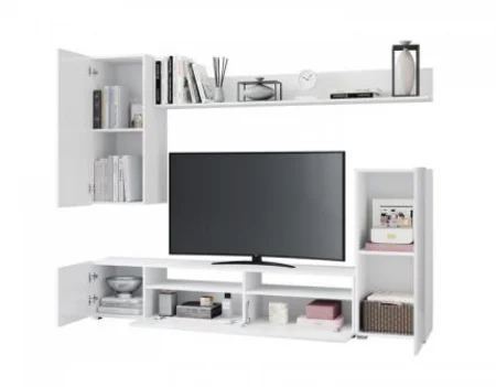 Гостиная Лира белый/бетон