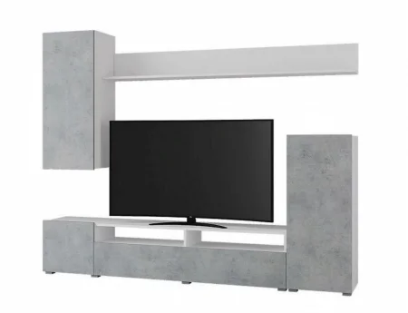 Гостиная Лира белый/бетон