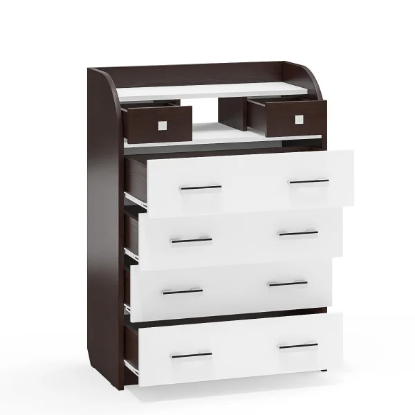 Комод К-6 венге/белый Комод К-6 венге/белый