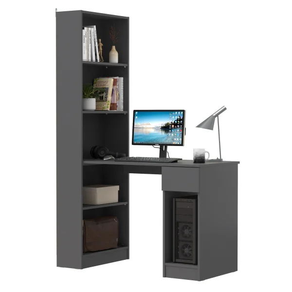 Стол компьютерный Лайт 10.01 темно-серый