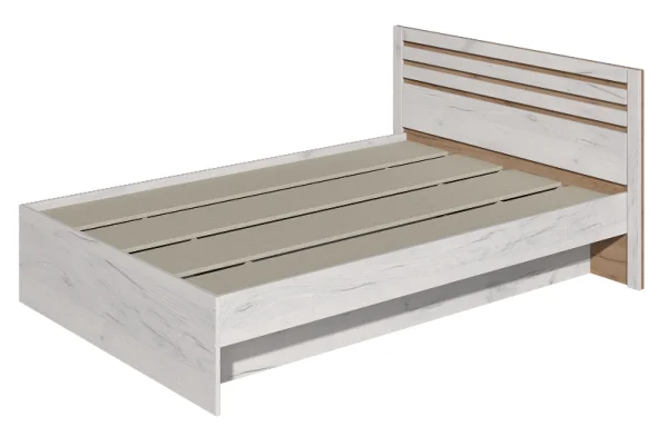 Кровать 1,6 Лиана дуб крафт белый/дуб крафт золотой Кровать 1,6 Лиана дуб крафт белый/дуб крафт золотой