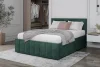 Кровать Лана 160х200 с подъемным механизмом, велюр зеленый софт