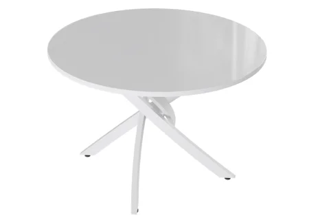 Стол обеденный Diamond тип 2 белый глянец