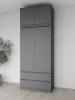 Шкаф распашной с антресолью Мори МШ 900.1+МА 900.1 графит