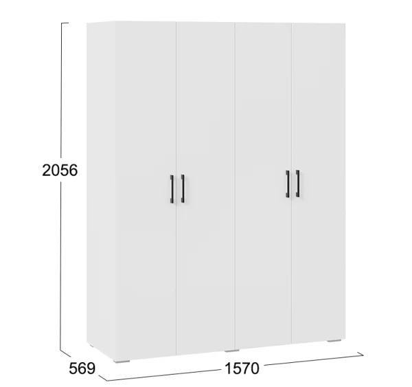 Шкаф для одежды 4-х дверный Нео белый