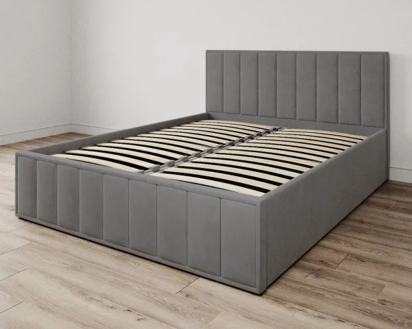 Кровать Лана 160х200 с подъемным механизмом, велюр графит софт Кровать Лана 160х200 с подъемным механизмом, велюр графит софт