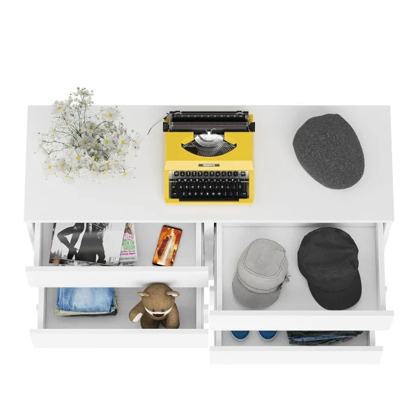 Широкий комод шесть ящиков МК 1200.6 белый Широкий комод шесть ящиков МК 1200.6 белый