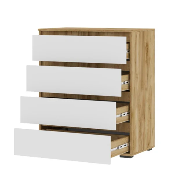 Комод Хелен КМ-02 дуб крафт золотой/белый Комод Хелен КМ-02 дуб крафт золотой/белый