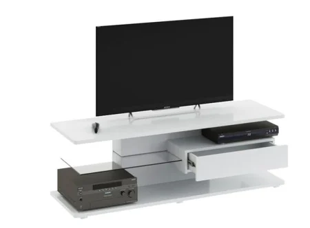 Тумба ТВ Diamond тип 1 белый/белый глянец Тумба ТВ Diamond тип 1 белый/белый глянец