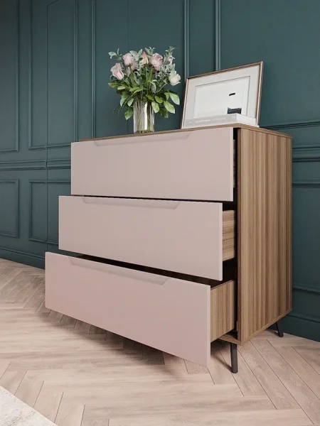 Комод Роза 900 орех франклин/пудра скин тренто Комод Роза 900 орех франклин/пудра скин тренто