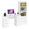 Комплект Мори Стол компьютерный МС-2 + Стеллаж МСТ 600.3 белый