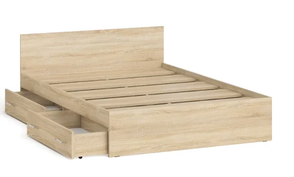 Кровать с ящиками Мори дуб сонома Кровать с ящиками Мори дуб сонома