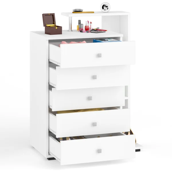 Комод Камелия 5 ящиков белый Комод Камелия 5 ящиков белый