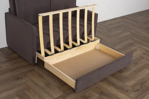 Диван Куба 1200 коричнево-серый (велюр Confetti №22)