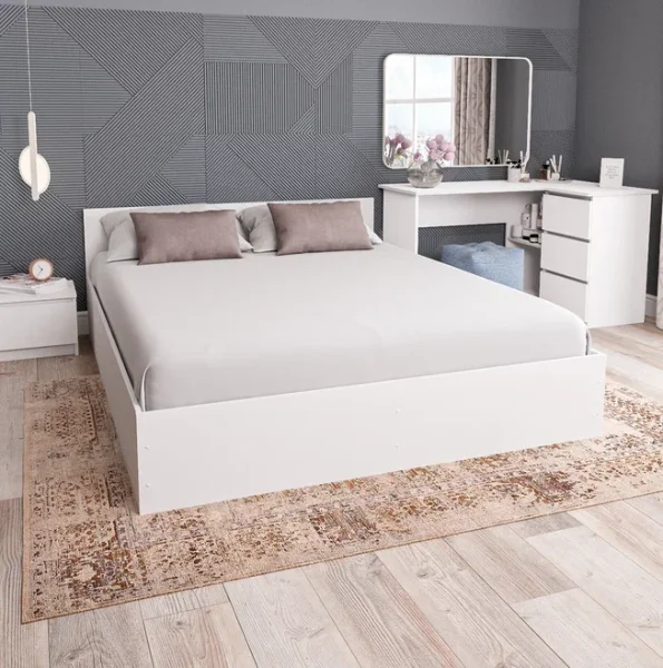 Кровать двуспальная Мори КРМ 1600.1 белый Кровать двуспальная Мори КРМ 1600.1 белый