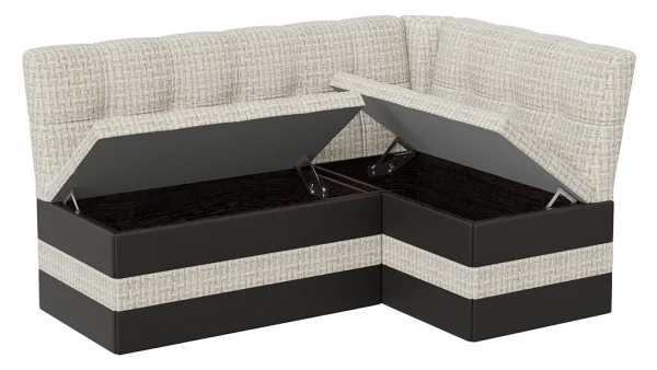 Скамья угловая Оскар исп 2 кожзам темный/ткань светлая Скамья угловая Оскар исп 2 кожзам темный/ткань светлая