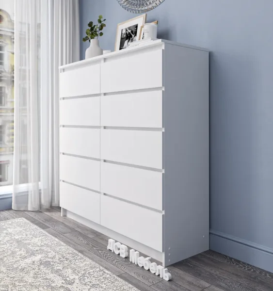 Комод Мори МК 1200.10 белый (10 ящиков) Комод Мори МК 1200.10 белый (10 ящиков)
