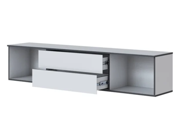 Тумба ТВ Амара белый/серый графит