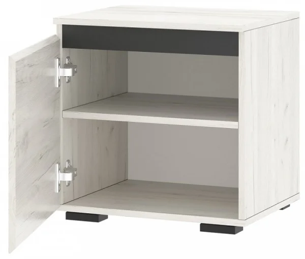 Тумба Гретта 500  дуб крафт белый/антрацит Тумба Гретта 500  дуб крафт белый/антрацит