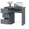 Стол компьютерный три ящика МС-6 графит (левый)