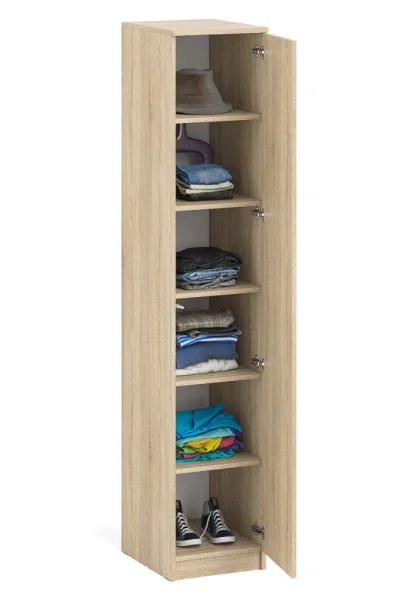 Пенал с полками МШ 400.1 дуб сонома