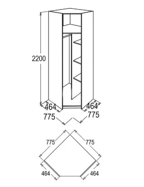 Шкаф Флагман-5 ясень анкор темный/ясень анкор светлый Шкаф Флагман-5 ясень анкор темный/ясень анкор светлый