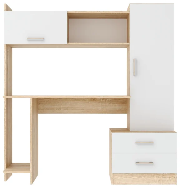 Стол компьютерный ПКС-7 дуб сонома/белый глянец