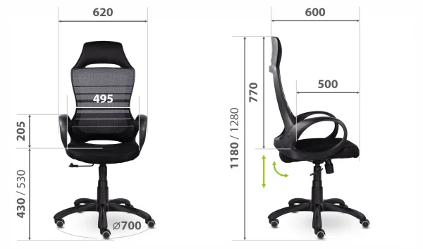Кресло Тесла М-709 White черный Кресло Тесла М-709 White черный