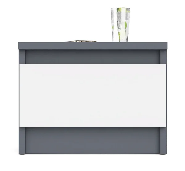 Тумба прикроватная с ящиком ТПМ 400.1 графит/белый Тумба прикроватная с ящиком ТПМ 400.1 графит/белый