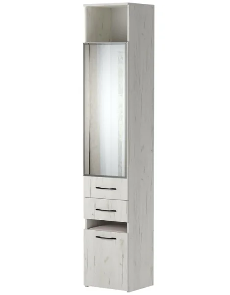 Пенал с пуфом Италия П1Я-400 дуб крафт белый