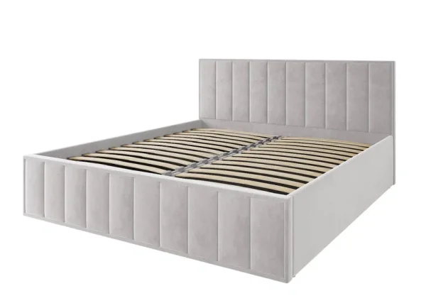 Кровать Лана 180х200 с подъемным механизмом, велюр бежевый софт Кровать Лана 180х200 с подъемным механизмом, велюр бежевый софт